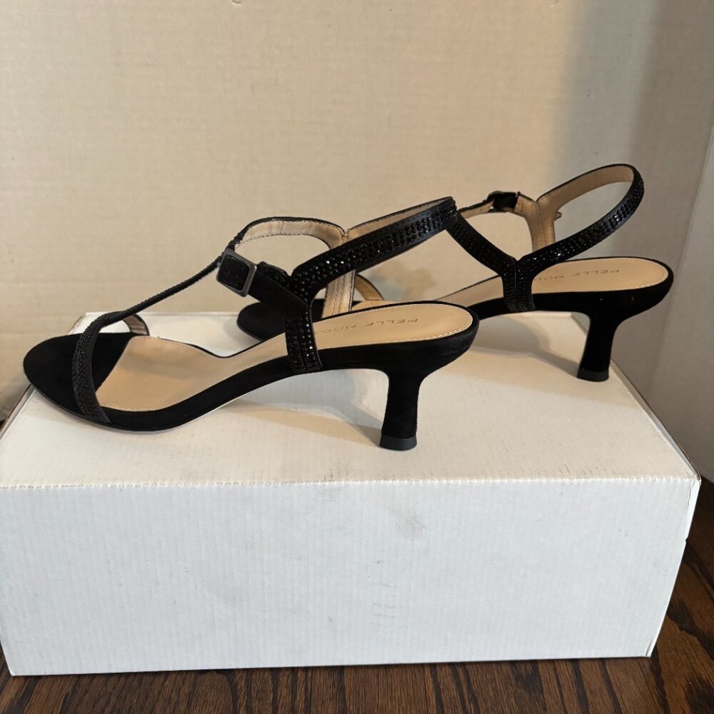 Pelle Moda Black Iya T-Strap kitten heels SZ: 8.5 - Picture 3 of 16